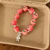 Cartoon Fruit Resin Bracelet Vibrant Colors Y2K Beaded Bracelet  Best Friends Matching