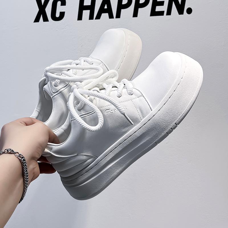 Shoes Men's Spring and Autumn Breathable Casual Shoes Trend Advanced 2024 New Platform White Shoes 9777-A