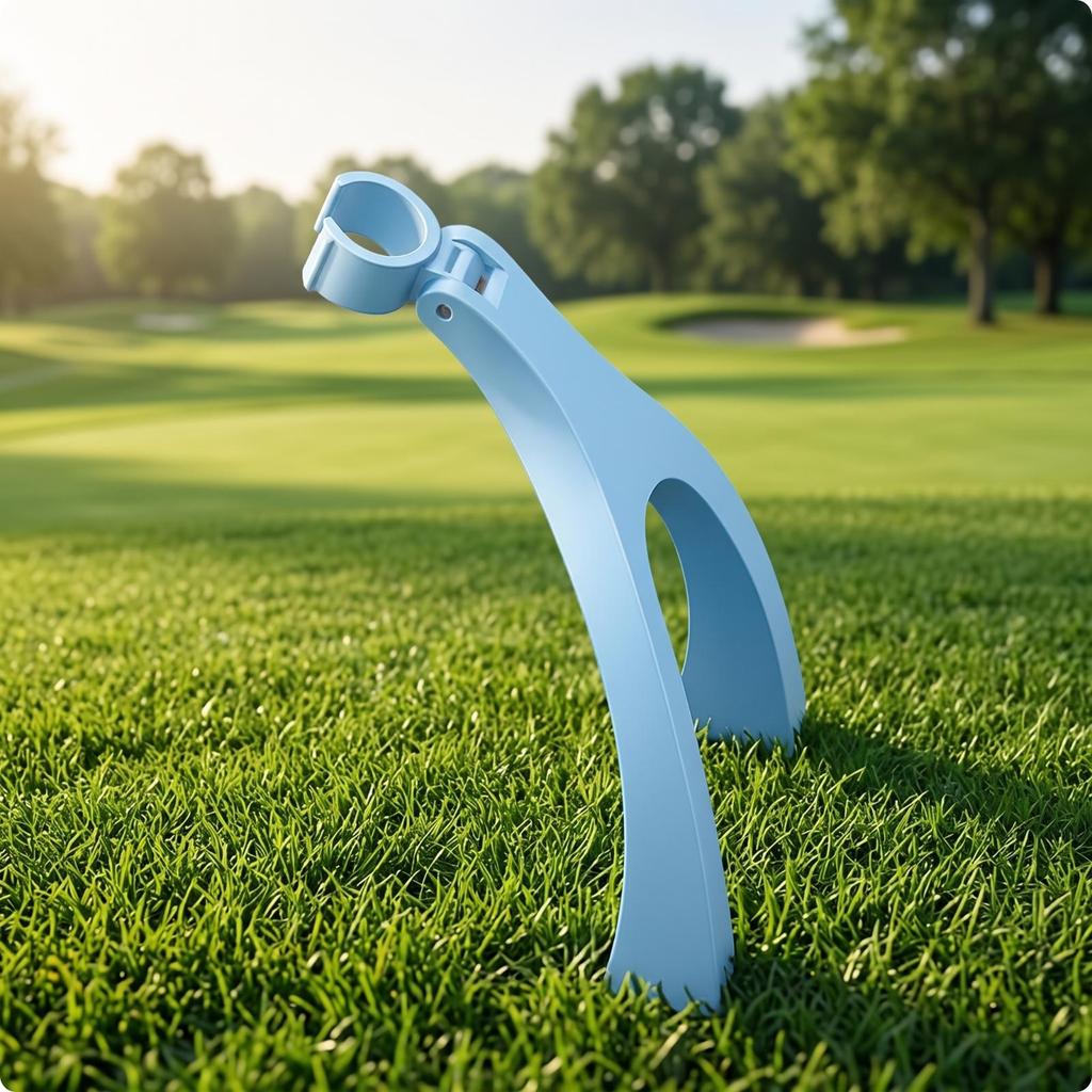 Compact Golf Club Support Stand | Holder with top fastener, Vertical,