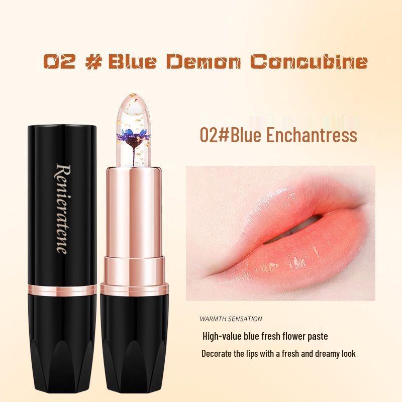 Color-Changing Flower Jelly Lipstick: Moisturizing, Long-Lasting, Non-Sticky, Non-Fading, Temperature-Adaptive Lip Balm, Safe for Pregnant Women.