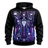 Men Skull Red Braided Girl Psychedelic Mushroom Tattoo Full Print Drawstring Hoodie With Pocket