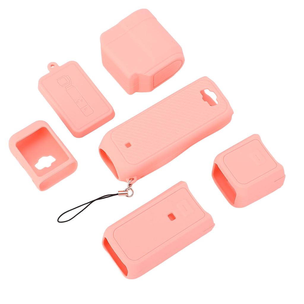 Pocket Camera Silicone Protective Case Soft Accurate Hole Position Handheld Camera Protective Cover Pink