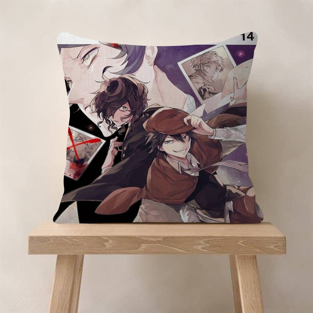 Anime BBungo SStray DDogs Pillow Anime Pillow Sofa Bed Head Pillow Cover Cushion Cover Fashion