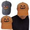 Halloween Pumpkin Hat Breathable Adjustable Baseball Cap Sun Protection Embroidery Baseball Hat for Outdoor Travel Camping