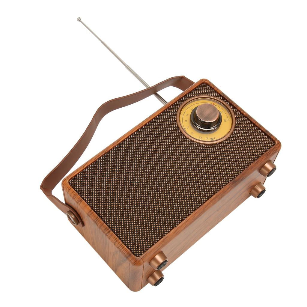 Retro Speaker, Portable Wireless FM Radio with HiFi Stereo Sound, 5.3, USB TF Card Playback, 8H , for Part