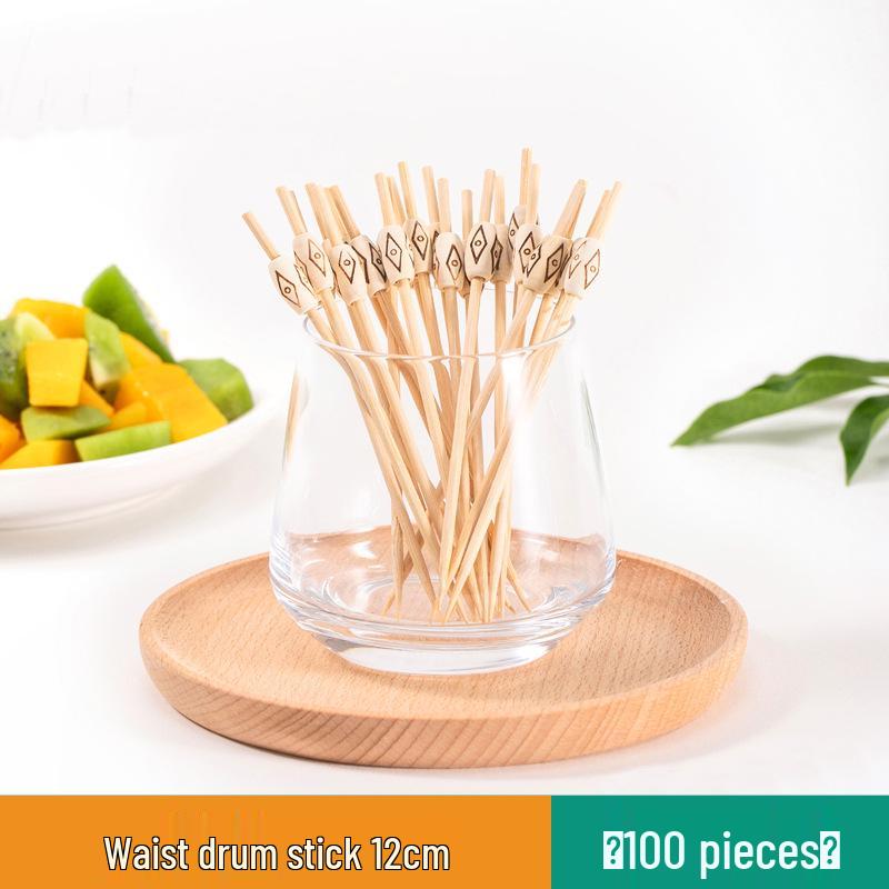 Colorful Bamboo Fruit Forks & Cocktail Skewers - Decorative & Disposable for Baking & Events