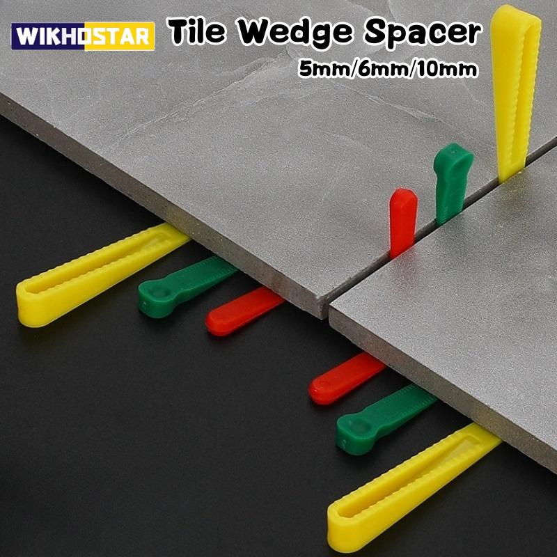 100pcs Reusable 5/6/10mm Plastic Tile Wedge Spacer Leveling Clips Floor Locator Ceramic Tiling Laying Adjustment Construction To