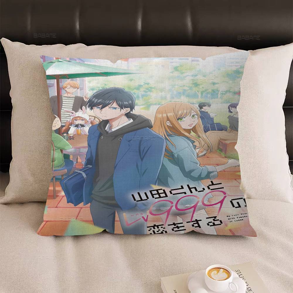 Anime My Love Story With Yamada-kun At Lv999 Anime Pillow Cover Design Cushion Cover Decor Holiday Decorati