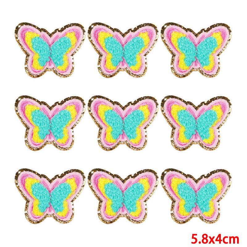 10 Pcs/lot Wholesale Embroidery Patch Iron On Patches For Clothing Patches On Clothes Jackets Decor Applique Sew Supplies