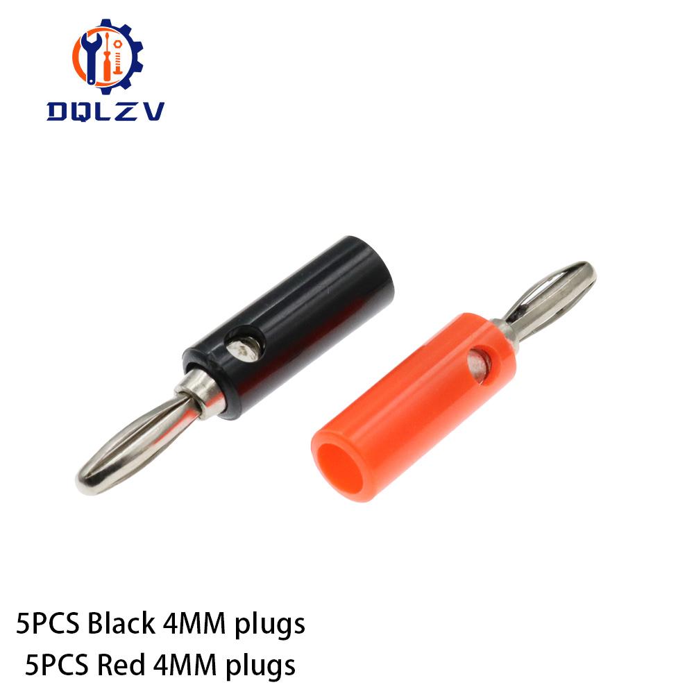 10PCS 50mm Plastic Handle Test Probe Metal Alligator Clips Connector Connect Socket Plug for Battery 4MM Banana Plug