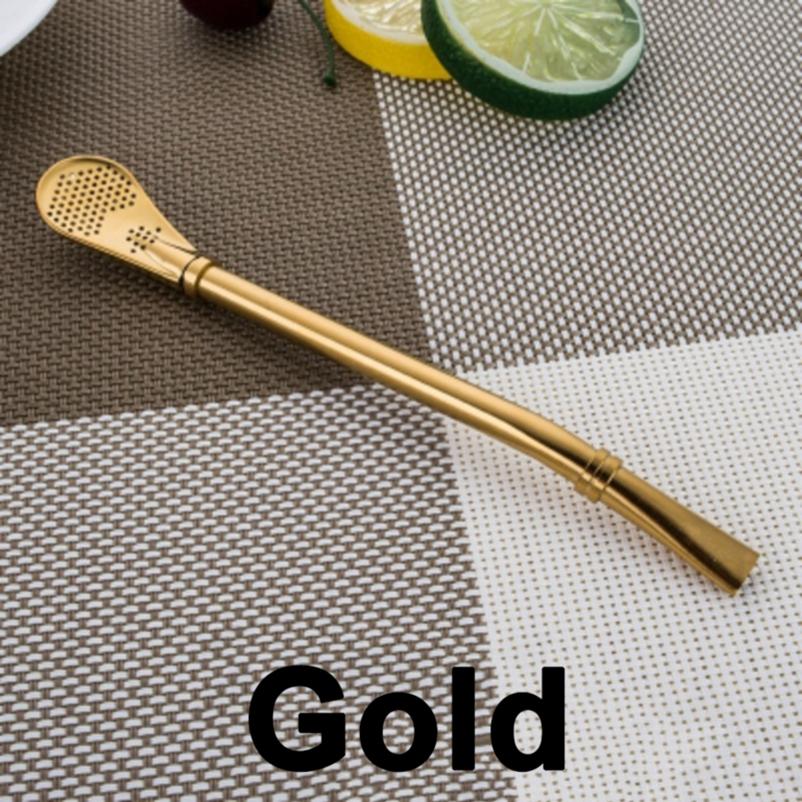 Kitchen Stainless Steel Tea Drinking Mate Straw Gourd Filter Spoon Tea Tools