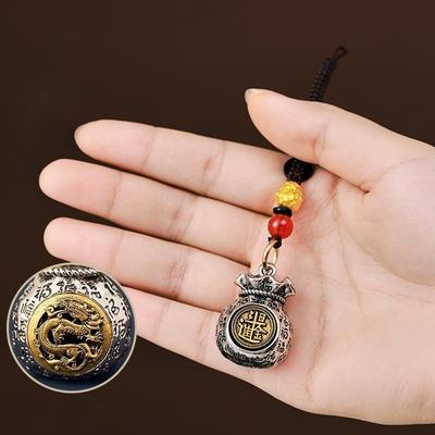 Vintage přívěsek na klíče ze slitiny cupronickel, pánský přívěsek na klíče od auta Fortune, dámské přívěsky na batoh Lucky Jewelry