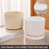 Elegant Large Ceramic Flower Pot with Saucer for Home - Light Luxury Style Ideal for Orchids, Succulents, and Green Plants