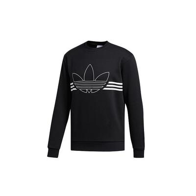 adidas Originals Outline Trf Crw Sweatshirt With Large Logo Print Men Sweatshirt Black ED4687