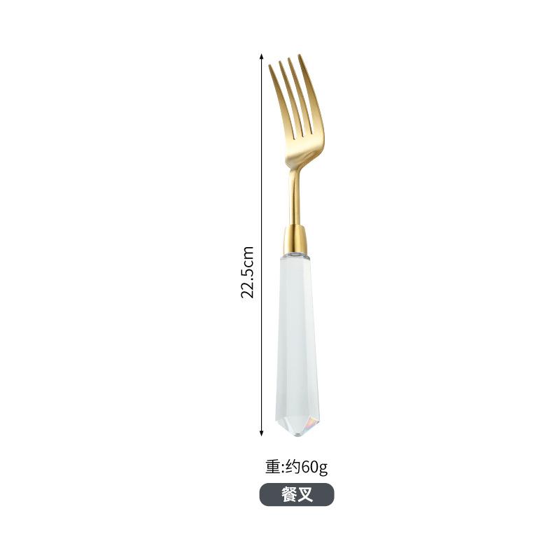 Transparent Acylic 304 Stainless Steel Cutlery Set High Value Hotel Table Spoon Knife Fork Teafork Teaspoon Wedding Decoration