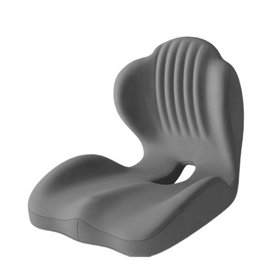 Эргономичная подушка для сиденья с эффектом памяти L-образная конструкция полая циркуляция воздуха поясничная поддержка нескользящая подушка для офисного кресла серый 2290₽