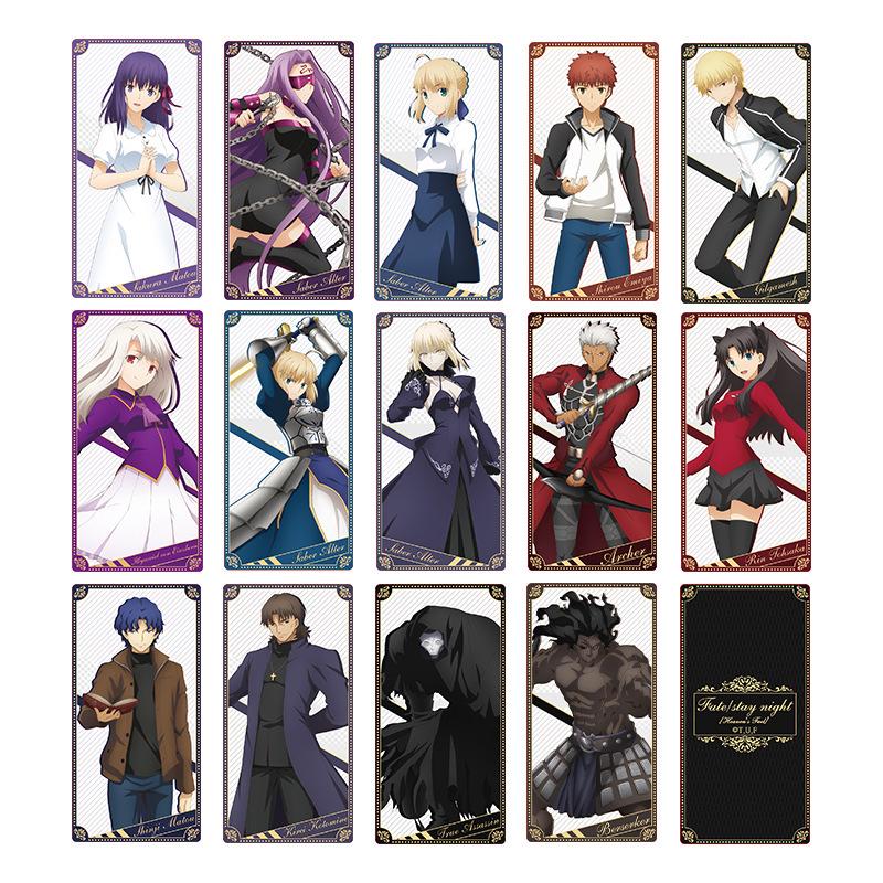 Fate Series Flash Cards Featuring Sakura, Rin, and Saber - Anime Merchandise