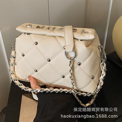 Shangxin Spring and Summer Rhombus Women's Small Bag 2025 New Trendy Fashion Popular Versatile Shoulder Bag Internet Celebrity Messenger Bag