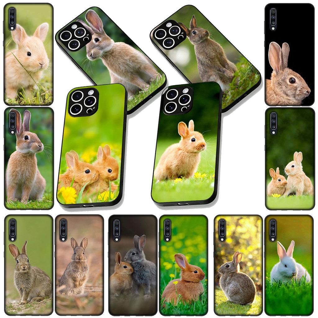 Phone Cover for Samsung Galaxy S25 S24 S23 FE Plus Ultra S7 Edge A16 A15 5G S25+ Casing Flexible Case Rabbit