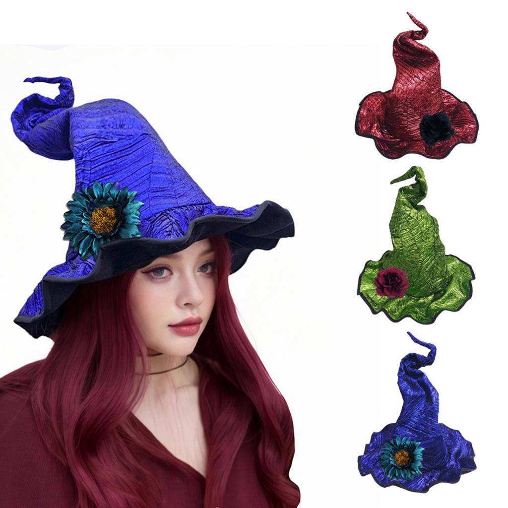 Halloween Witch Hat Twistable Transformable Fashion Party Costume Hat for Women