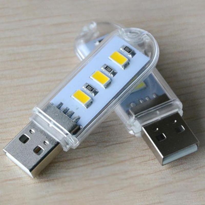 USB 5730 SMD 3 LED Night Light Camping Lamp For Laptops Computer