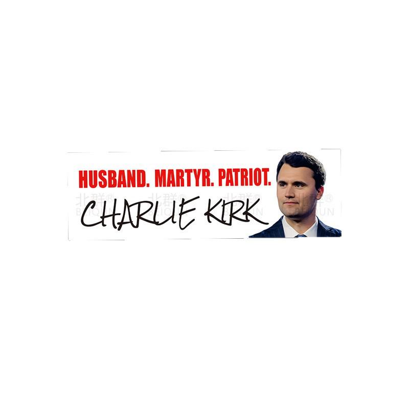

Patriot Decal: Charlie Kirk Car Window Sticker Red Black Words Small 15*4.8cm