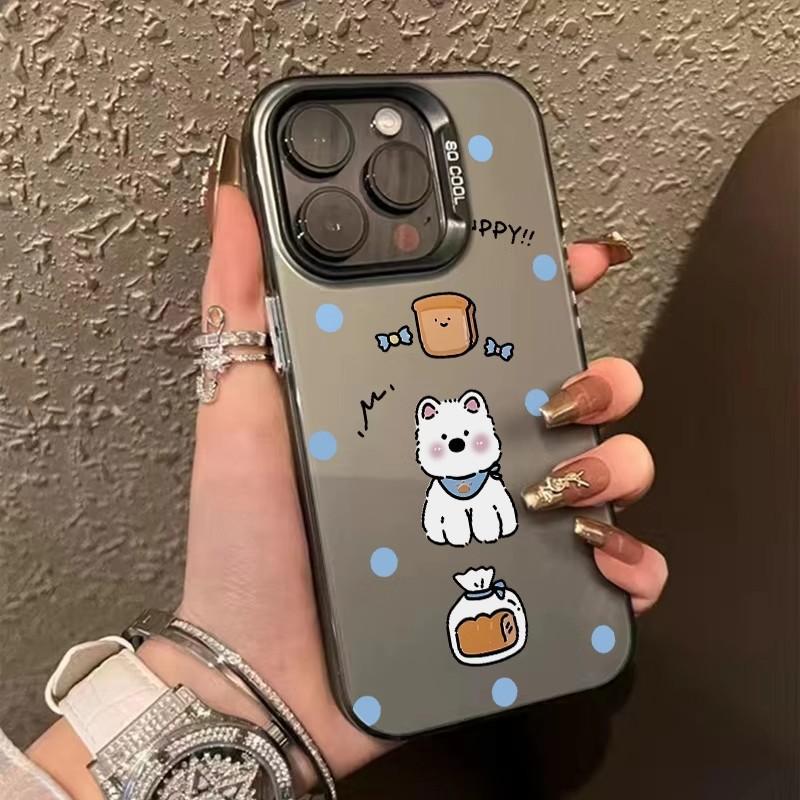 Bread dog for Apple 15 mobile phone case iPhone16Promax color silver 14 anti-drop 12Pro men and women 13