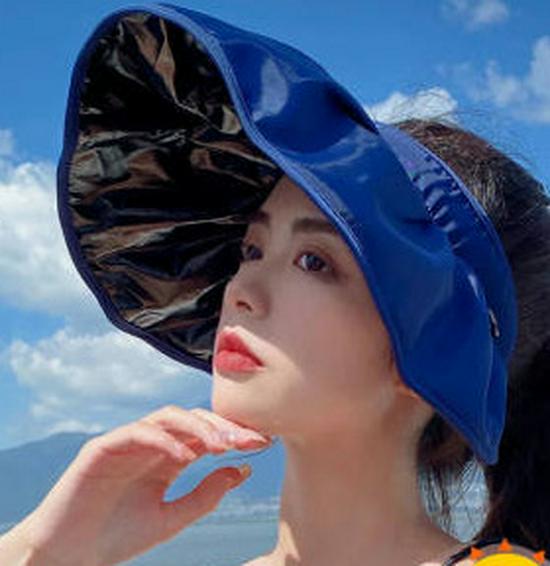 Women's Foldable Wide-Brim Sun Hat - UV Protection for Summer Cycling