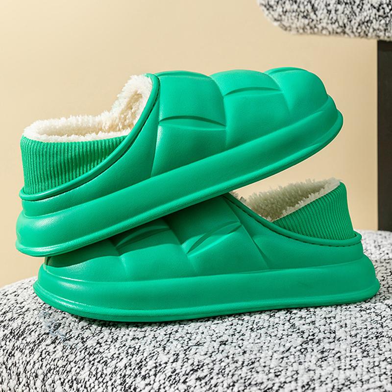 Fashion Thickened Short Plush Women's Boots Eva Waterproof Non-Slip Snow Boots Comfortable Soft-Soled Solid Color Womens Home Shoes