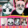 Animal Kigurumi Base Beast Skull Mask 3D Cosplay Furry Mask Cat Head Skull Masks  Costume Prop