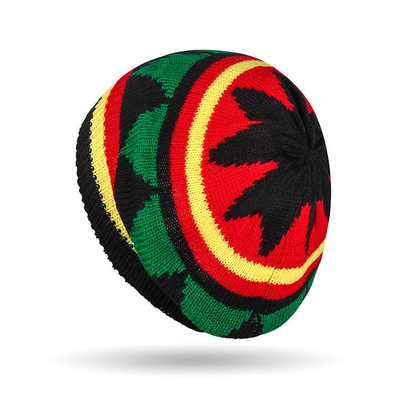Women Hats 2026 New Style European American Wig Braided Beret Knit Rainbow Hat Halloween Goth Messy Braid Hat for Ladies