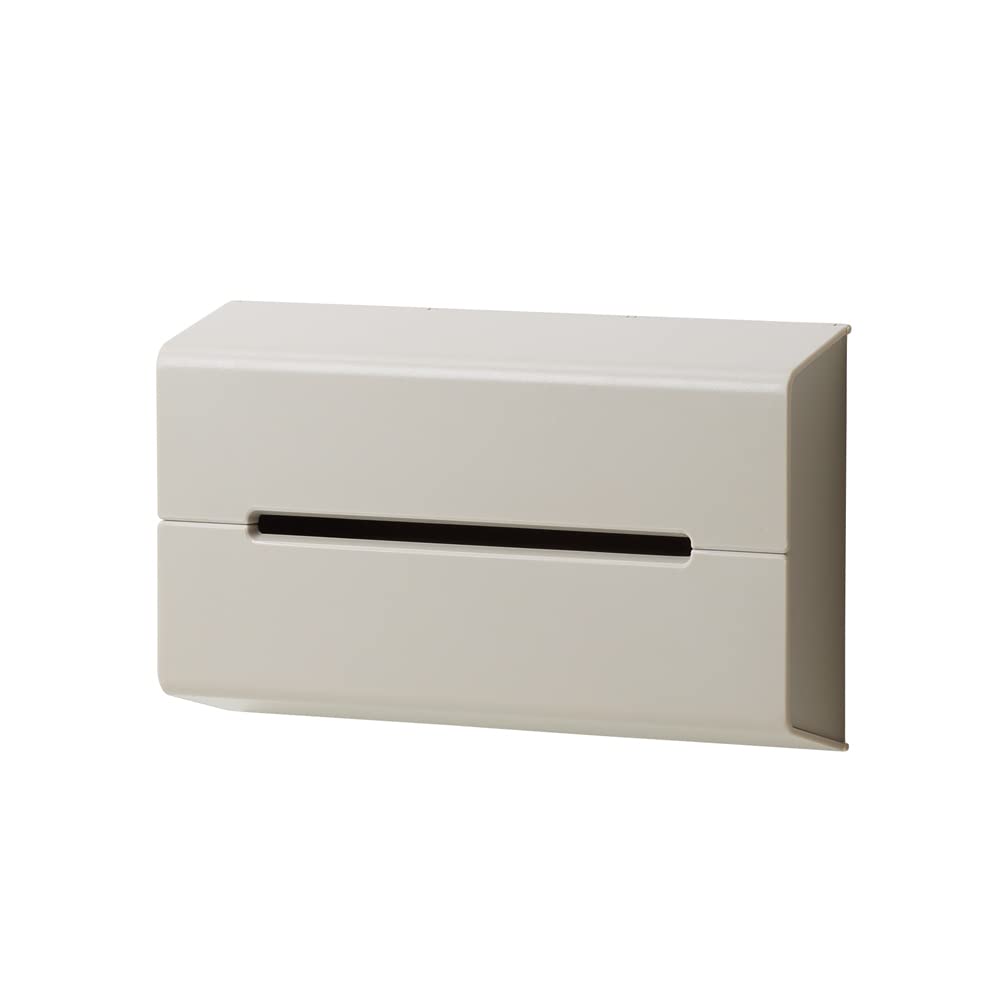 

ideaco Wall-Mountable Slim Tissue Holder, Sand White, WALL