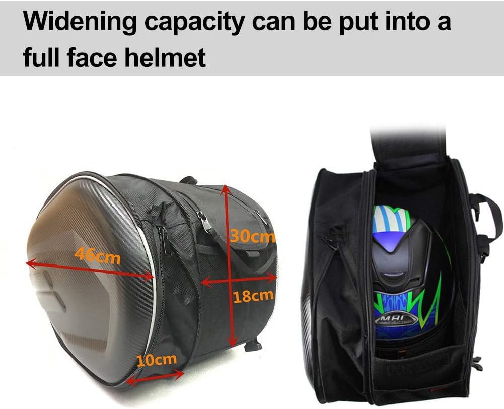 Motorcycle Saddle Bags, Powersports Saddle Bags, Waterproof Saddlebags Luggage Bag, Full Face Helmet Storage Bag, Motorcycle Pillion Seat Bag
