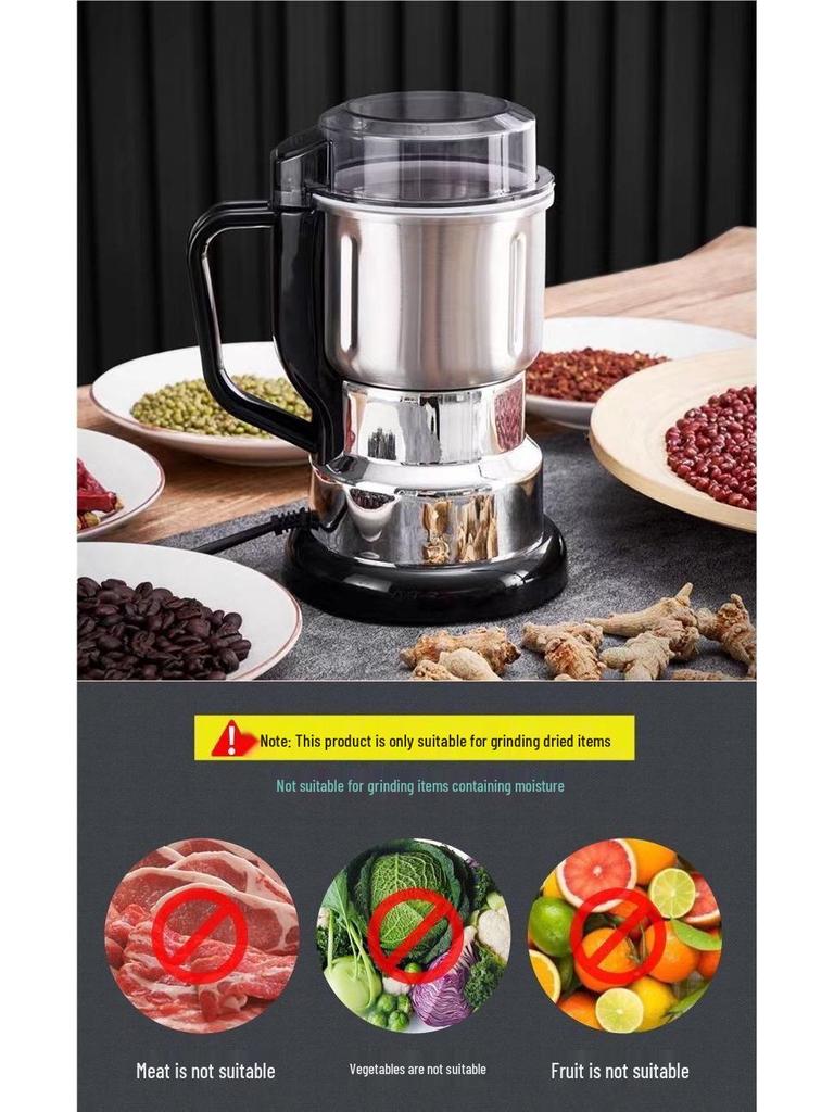 500g Electric Ultra-Fine Grinder for Coffee Beans, Grains, and Cereals