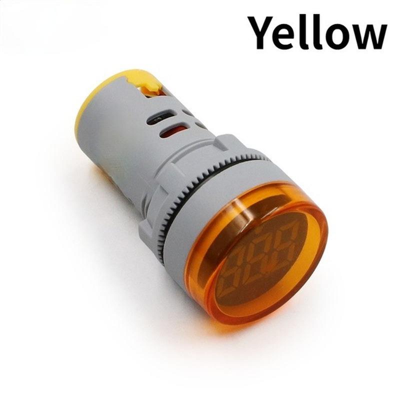 DIY Mini Digital Voltmeter 22mm Round AC 50-500V Volt Voltage Tester Meter Monitor Power LED Indicator Pilot Lamp Light Display