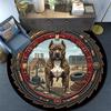 Mechanical Dog Strength Round Area Rug Under Office Chairs Bedroom Living Room Home Decor