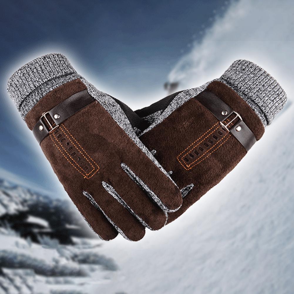 1 Pair Men Gloves  Chic Anti-pilling Winter Gloves  Wear-resistant Men Winter Gloves