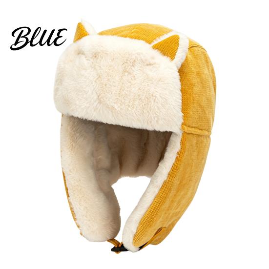 Winter Gifts for Women Ear-Flap Hat, Cute Cat Ear Trapper Warm Plush Thermal Protection Hats Lined Windproof Cap, Ushanka Hat Cold Weather Riding