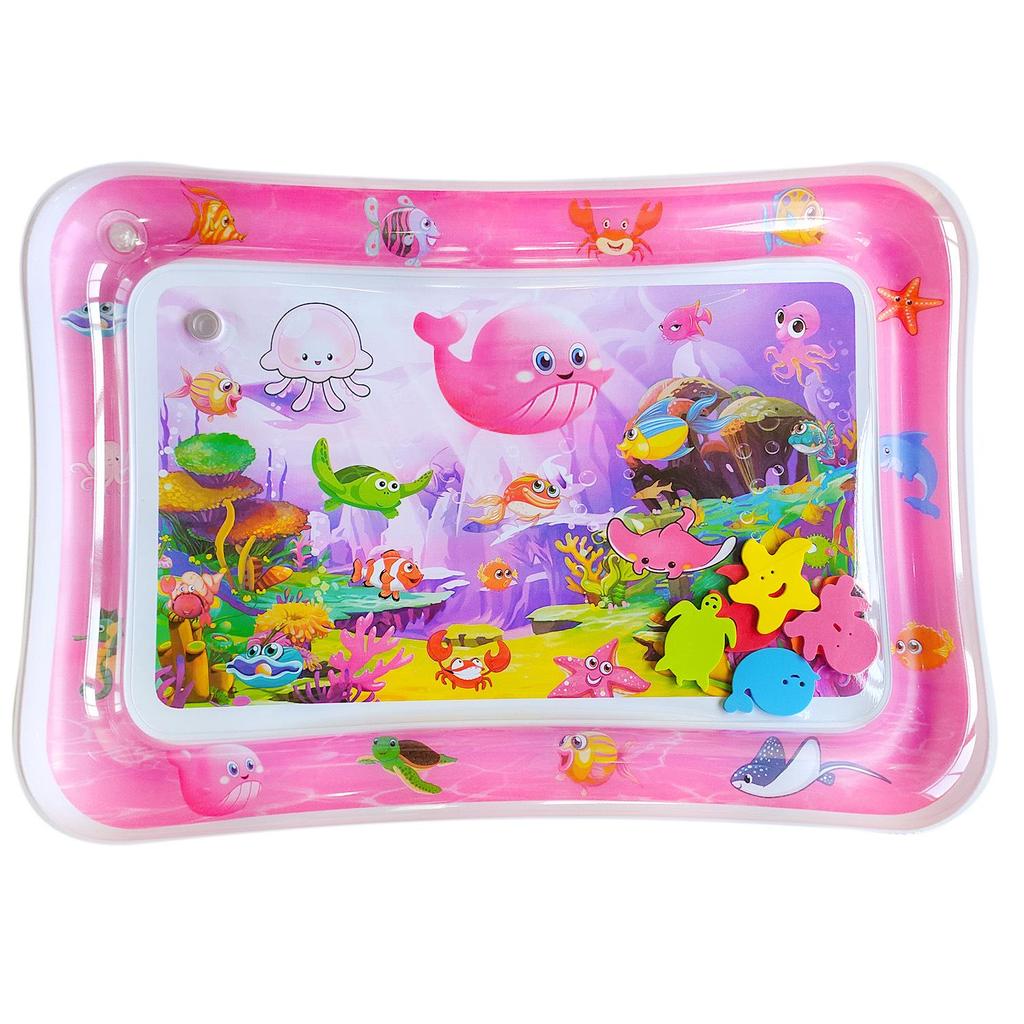 30-Silk Thickened PVC Inflatable Water Mat for Baby and Toddler Crawling, Summer Cooling Ice Pad Cushion