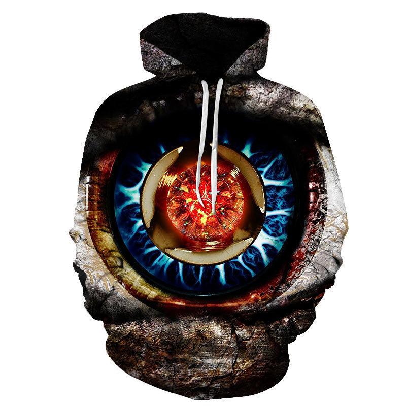 3d Print Eyeball Pattern Hoodies For Men Personality Casual Long Sleeves Pullover Sweatshirts Kids Oversized Hoodies Streetwear