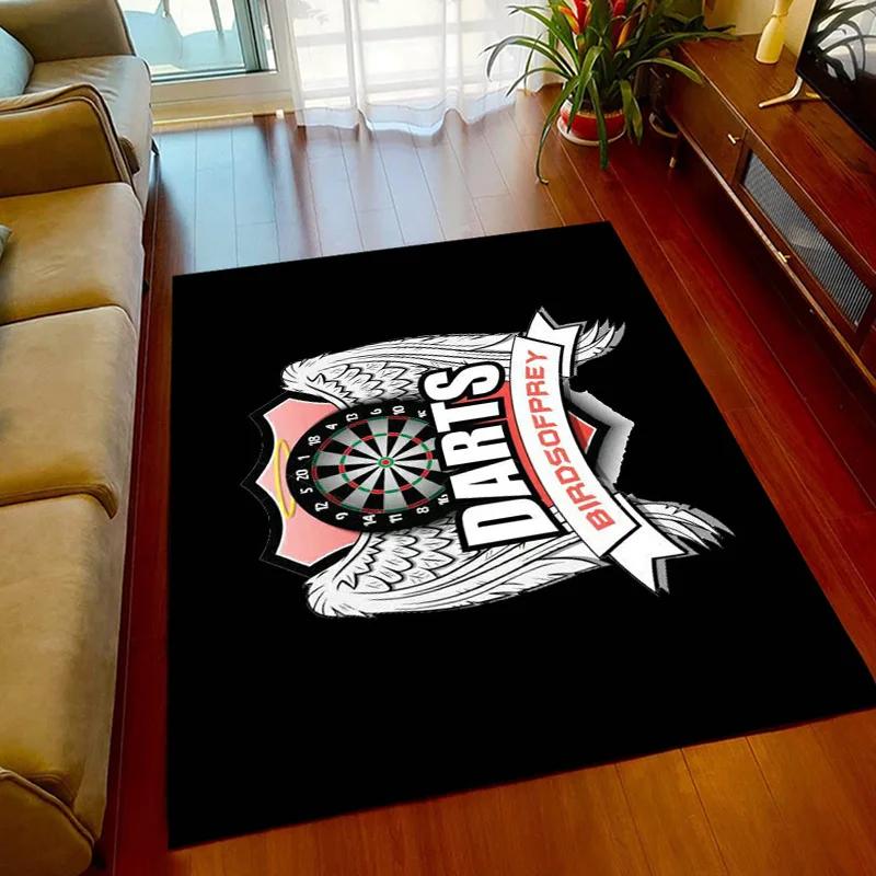 Sport Carpet Dart Target Printing Carpet Game Room Living Room Bedroom Area Non-slip Carpet Door Mat Birthday Rugs Gift  Home