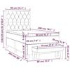 3136795 vidaXL Lit à sommier tapissier avec matelas Bleu 80x200 cm Tissu