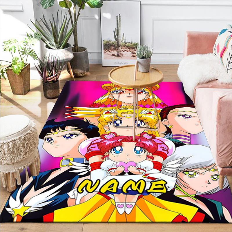 Custom 1Pc Super Sailor Moon Adventure Rug Office Carpet Indoor Outdoor Entrance Doormat Nonslip Soft And Comfortable Living Room D2915251