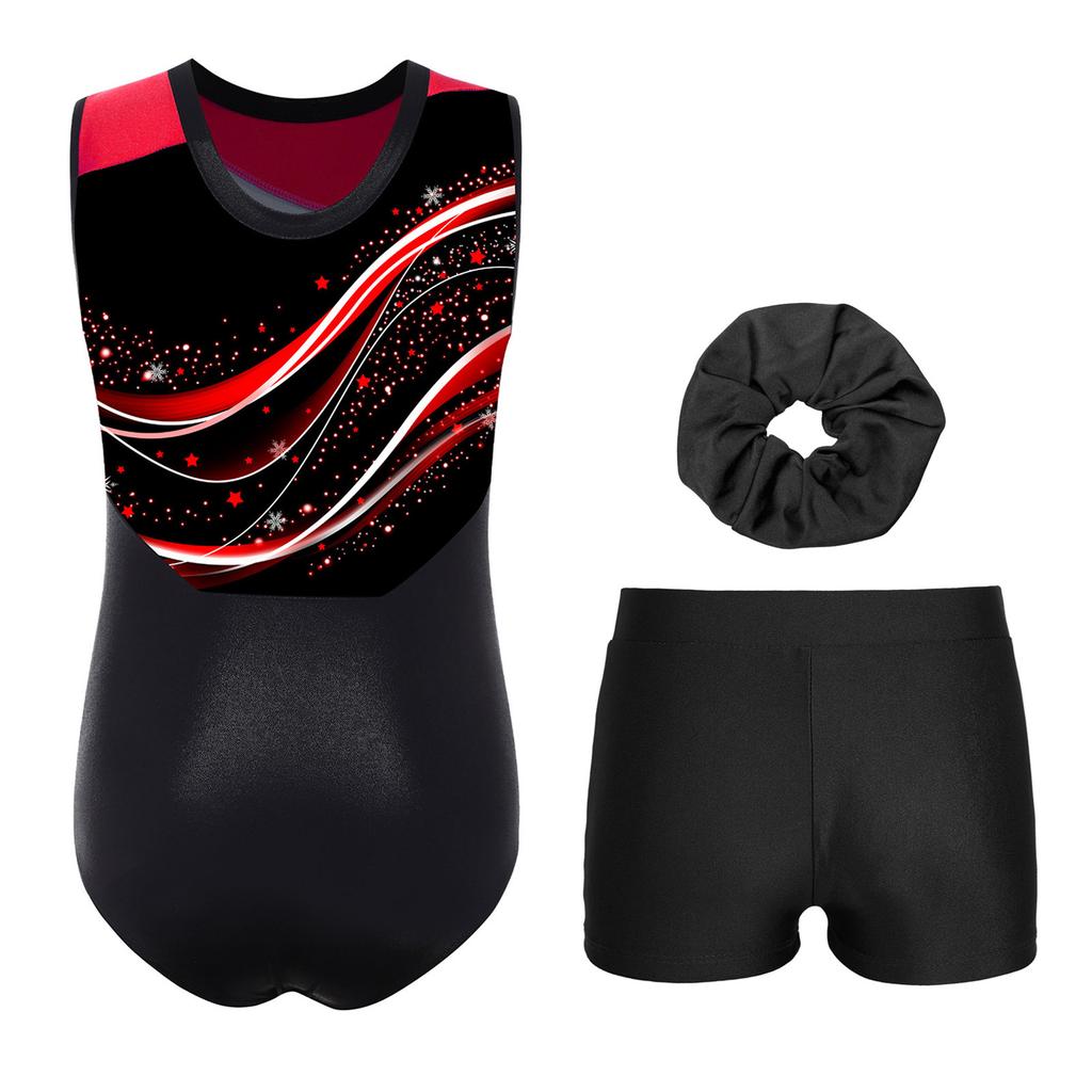 Girls Liturgical Dance Outfit Sleeveless Color Block Metallic Patchwork Dress with Wide Leg Pants