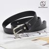Belt Women'S Leather First Layer Leather Belt Black Square Buckle Cowhide Belt Simple
