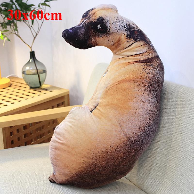 18 Kinds Dog Cat Animal Plush Pillow Both Sides Printing Stuffed Pug Corgi Hound Shar Pei Throw Pillow Sofa Home Decor Men Gift