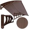 Auvent pour Porte d'Entrée - SPRINGOS - 80x120cm - Aluminium - Polycarbonate - Marron