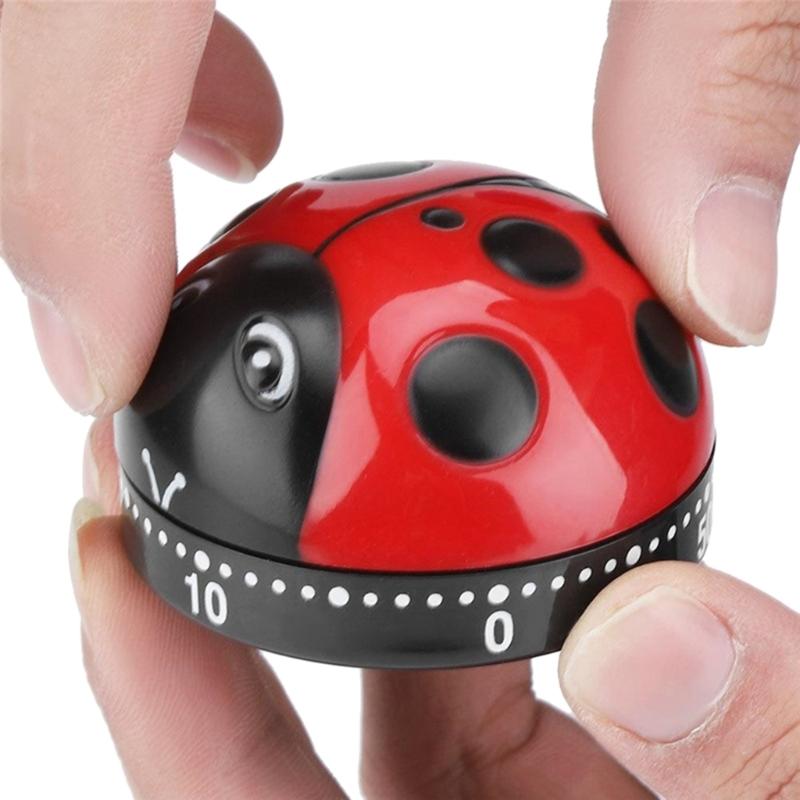 Minuteur de cuisine mécanique, 60 minutes à remonter, compte à rebours rotatif, rappel œuf, sans piles, sonneries fortes, minuteur mignon