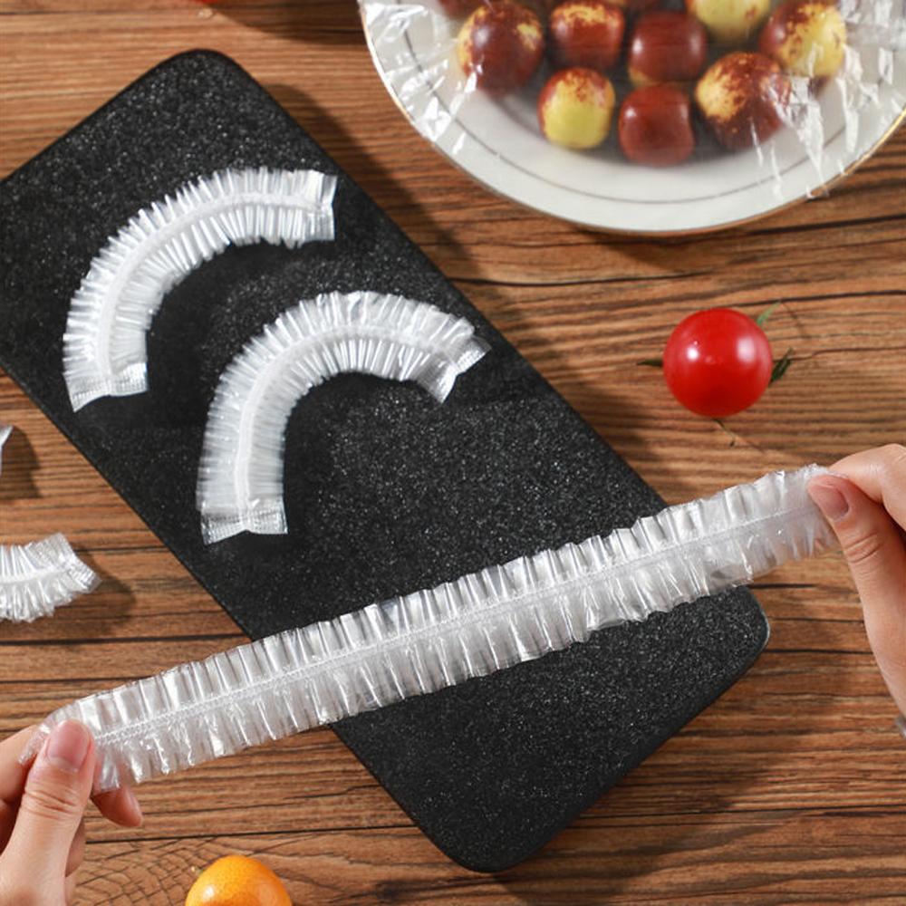 100 ks/balení PE prachotěsné nastavitelné kuchyňské potřeby potravinářská fólie pro udržení čerstvosti obal na zip sáček pro domácnost