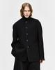 Songzio Collection Round Neck Tweed Blazer Black Sh5Jk710Bk